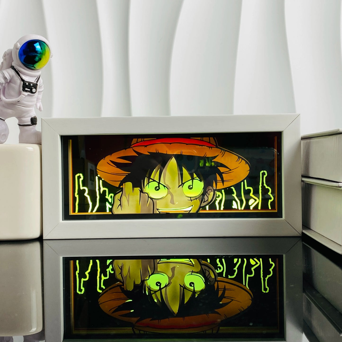 3D Anime Light Box Led Paper Carving, Night Lamp Cartoon Manga Shadow Glowing Lightbox Table Lamp for Friend Gifts