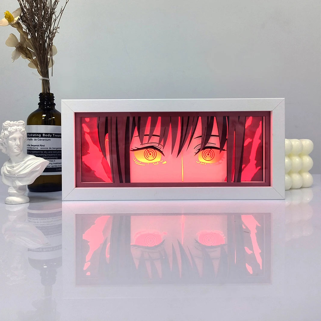 Anime series paper-cut light  bedroom night light, remote control included