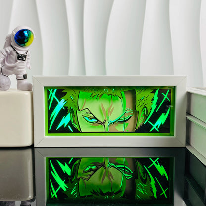 3D Anime Light Box Led Paper Carving, Night Lamp Cartoon Manga Shadow Glowing Lightbox Table Lamp for Friend Gifts