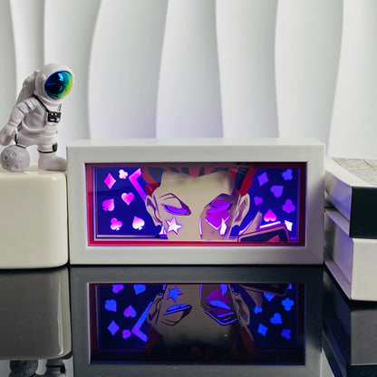 3D Anime Light Box Led Paper Carving, Night Lamp Cartoon Manga Shadow Glowing Lightbox Table Lamp for Friend Gifts