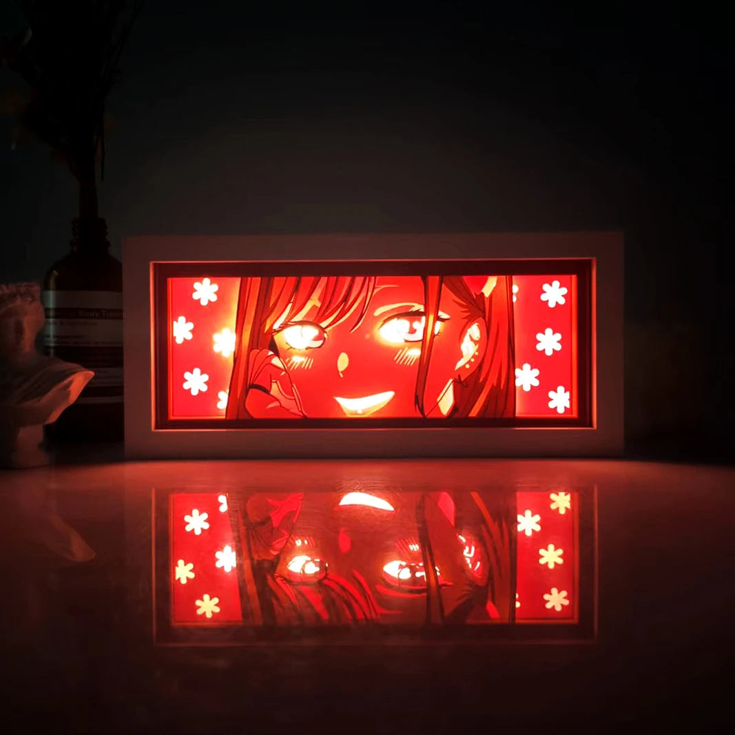 Anime series paper-cut light  bedroom night light, remote control included
