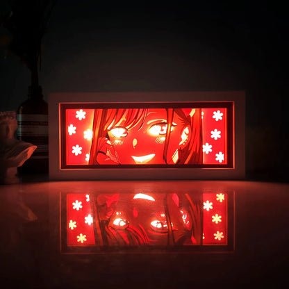 Anime series paper-cut light  bedroom night light, remote control included