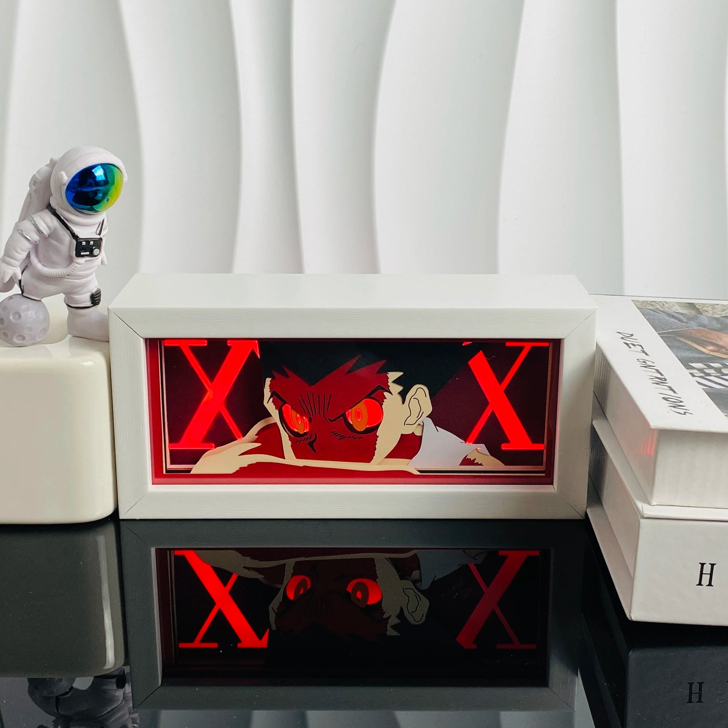 3D Anime Light Box Led Paper Carving, Night Lamp Cartoon Manga Shadow Glowing Lightbox Table Lamp for Friend Gifts