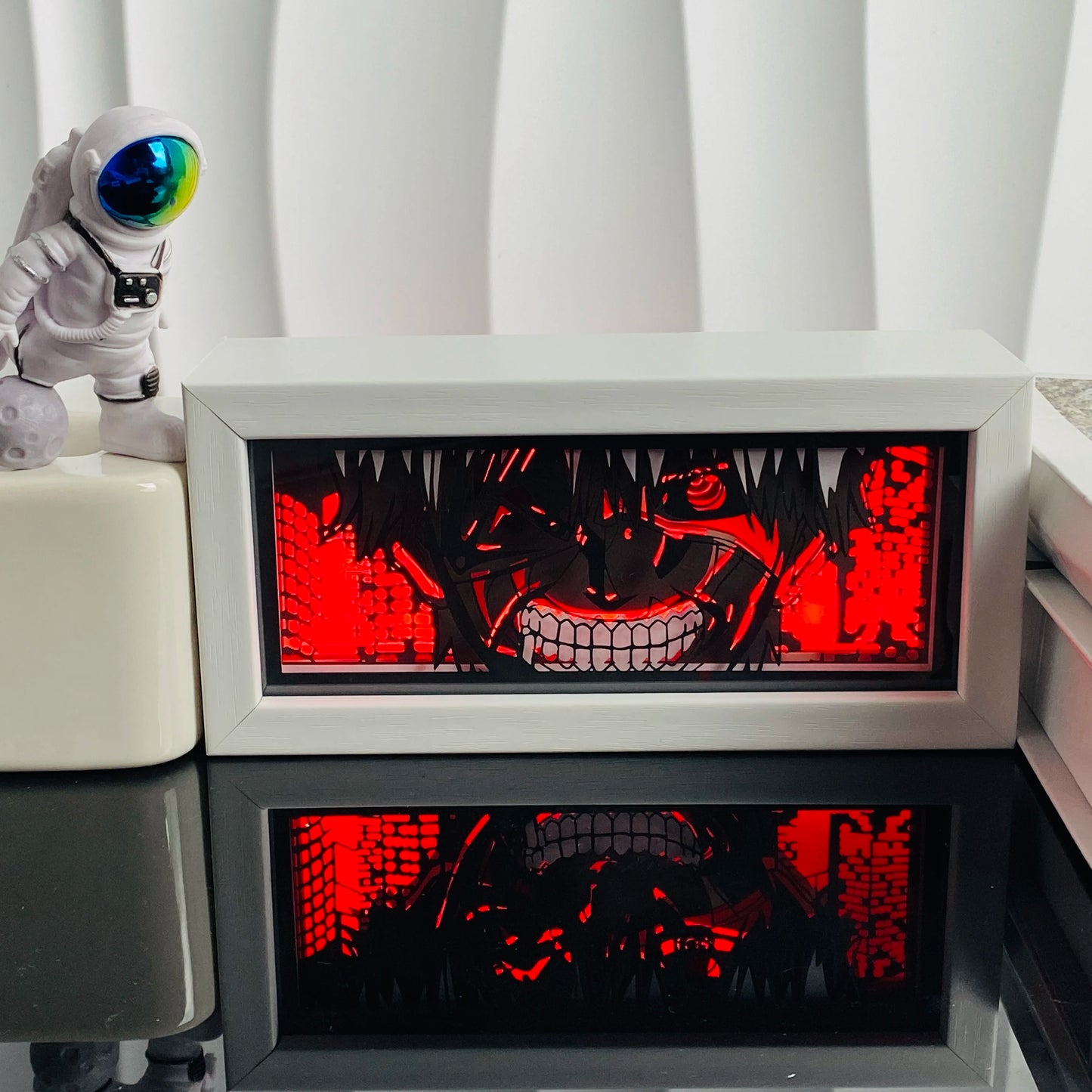 3D Anime Light Box Led Paper Carving, Night Lamp Cartoon Manga Shadow Glowing Lightbox Table Lamp for Friend Gifts