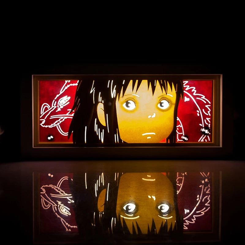 Anime series paper-cut light  bedroom night light, remote control included