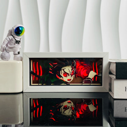 3D Anime Light Box Led Paper Carving, Night Lamp Cartoon Manga Shadow Glowing Lightbox Table Lamp for Friend Gifts