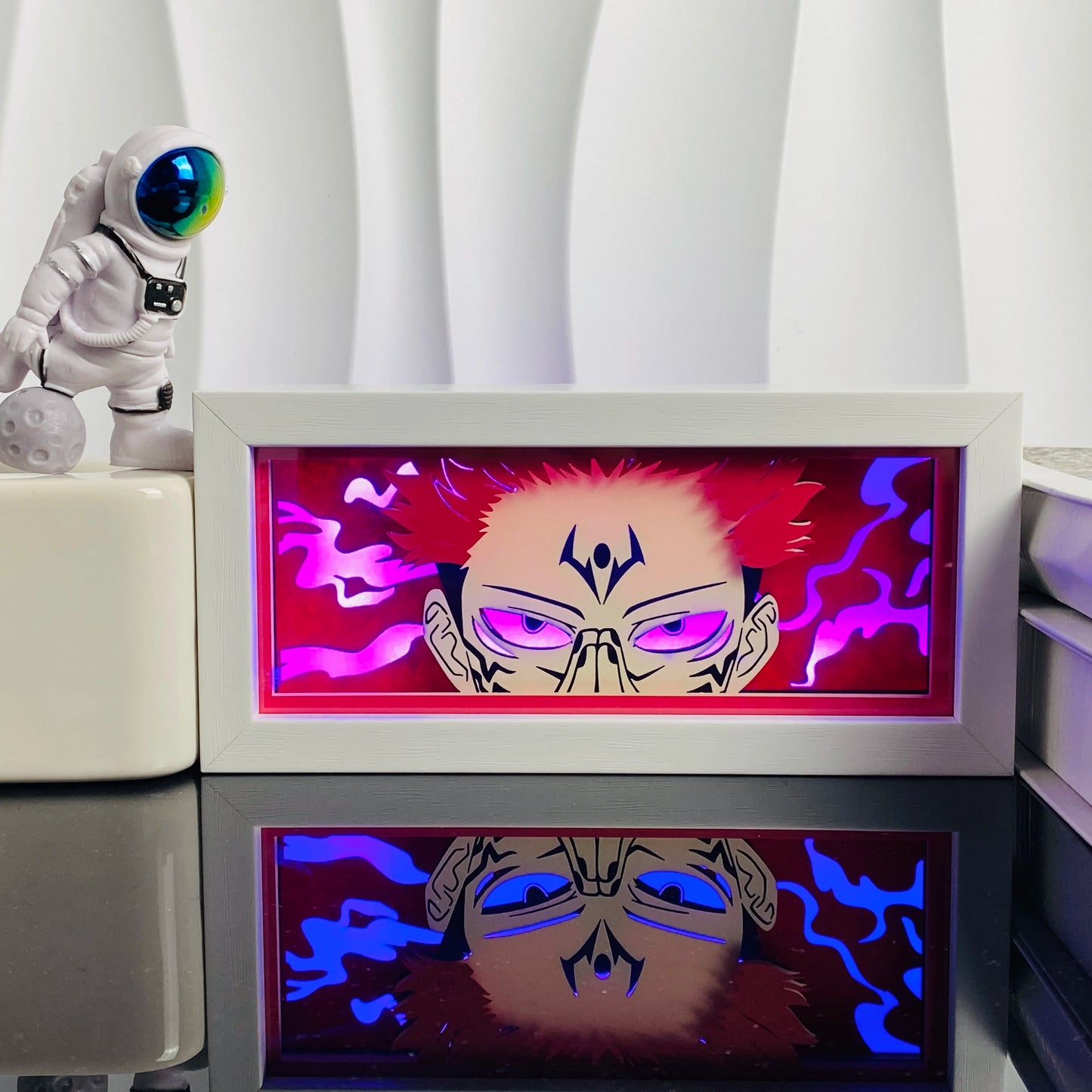 3D Anime Light Box Led Paper Carving, Night Lamp Cartoon Manga Shadow Glowing Lightbox Table Lamp for Friend Gifts