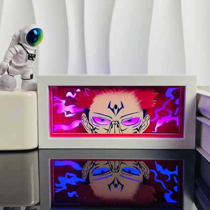 3D Anime Light Box Led Paper Carving, Night Lamp Cartoon Manga Shadow Glowing Lightbox Table Lamp for Friend Gifts