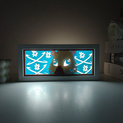 Anime 3D Shadow Lamp Manga Night Light Laser Carving Paper Lamp Light Box Table Lamp