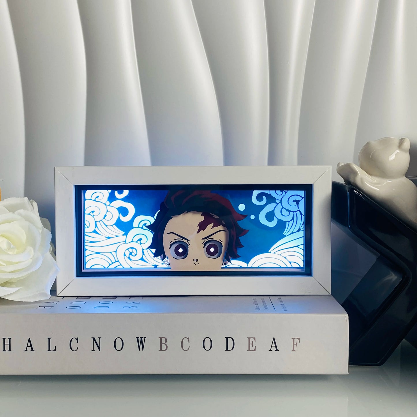 3D Anime Light Box Led Paper Carving, Night Lamp Cartoon Manga Shadow Glowing Lightbox Table Lamp for Friend Gifts