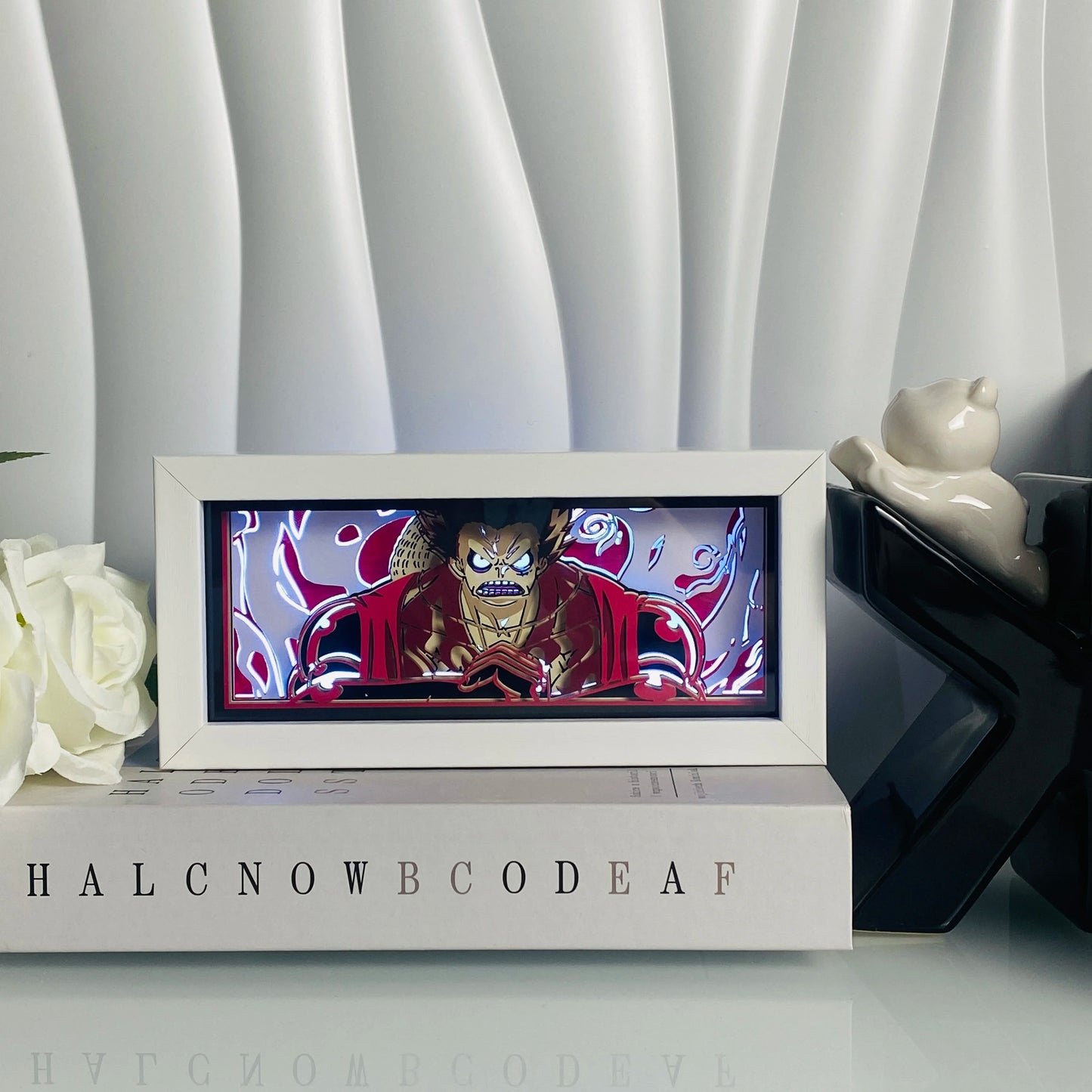 3D Anime Light Box Led Paper Carving, Night Lamp Cartoon Manga Shadow Glowing Lightbox Table Lamp for Friend Gifts