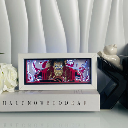 3D Anime Light Box Led Paper Carving, Night Lamp Cartoon Manga Shadow Glowing Lightbox Table Lamp for Friend Gifts