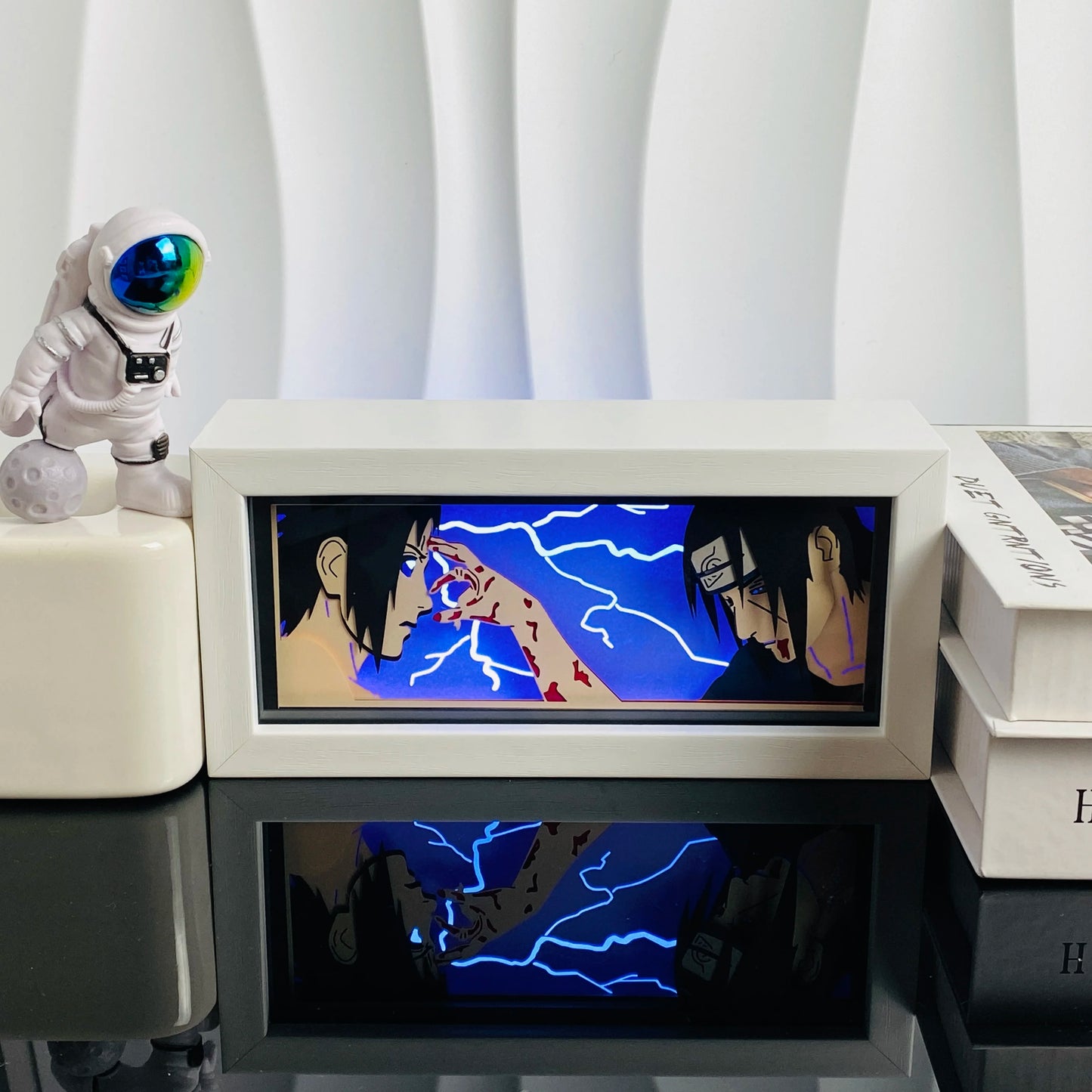 3D Anime Light Box Led Paper Carving, Night Lamp Cartoon Manga Shadow Glowing Lightbox Table Lamp for Friend Gifts