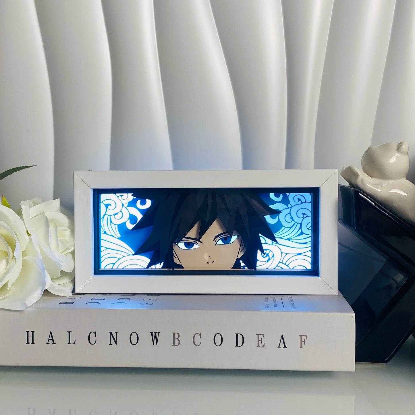3D Anime Light Box Led Paper Carving, Night Lamp Cartoon Manga Shadow Glowing Lightbox Table Lamp for Friend Gifts