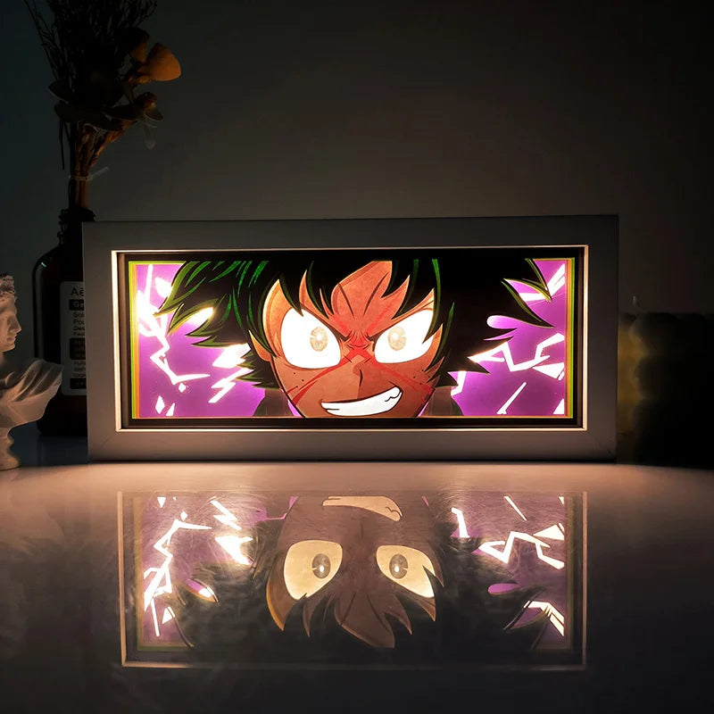 Anime series paper-cut light  bedroom night light, remote control included