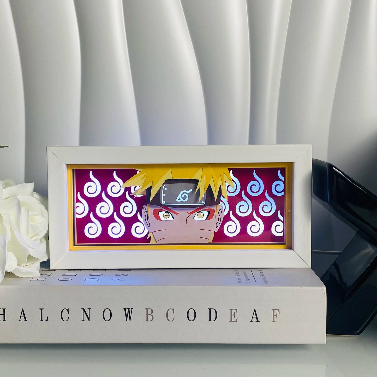 3D Anime Light Box Led Paper Carving, Night Lamp Cartoon Manga Shadow Glowing Lightbox Table Lamp for Friend Gifts