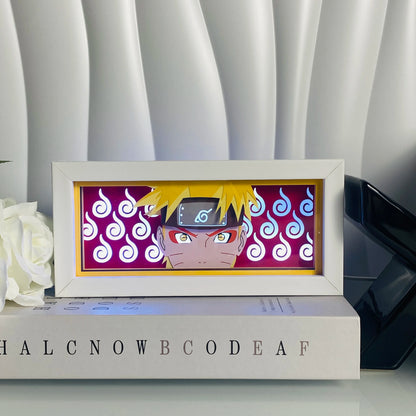 3D Anime Light Box Led Paper Carving, Night Lamp Cartoon Manga Shadow Glowing Lightbox Table Lamp for Friend Gifts