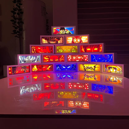 Anime series paper-cut light  bedroom night light, remote control included