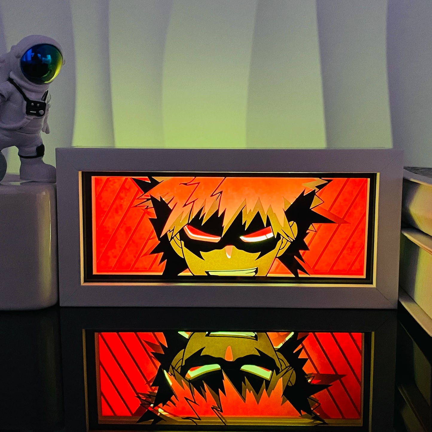 3D Anime Light Box Led Paper Carving, Night Lamp Cartoon Manga Shadow Glowing Lightbox Table Lamp for Friend Gifts