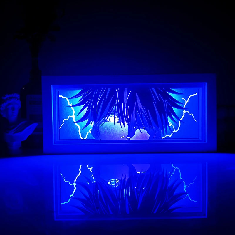 Anime series paper-cut light  bedroom night light, remote control included