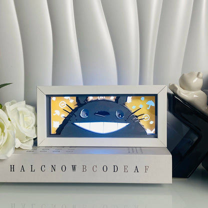 3D Anime Light Box Led Paper Carving, Night Lamp Cartoon Manga Shadow Glowing Lightbox Table Lamp for Friend Gifts